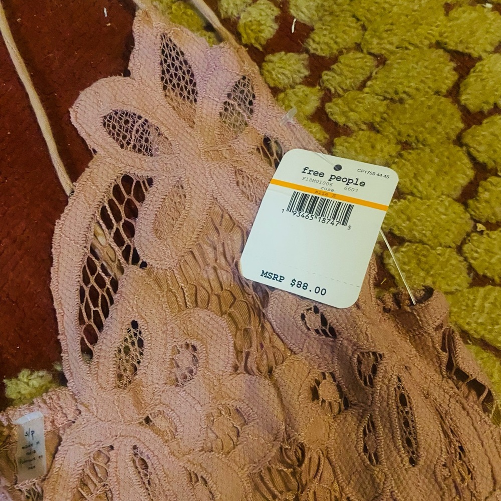 Free People Lace Bralette in Dusty Rose - Picture 2 of 5